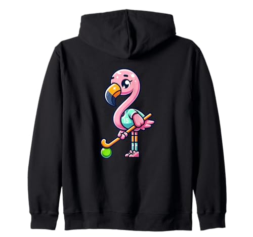 Pink Flamingo Hockeyspieler 15 Lustig Kinder Kapuzenjacke Pink Flamingo Hockeyspieler 15 Lustig Kinder Kapuzenjacke von Feldhockey Flamingo Nummer 15 Team Maskottchen