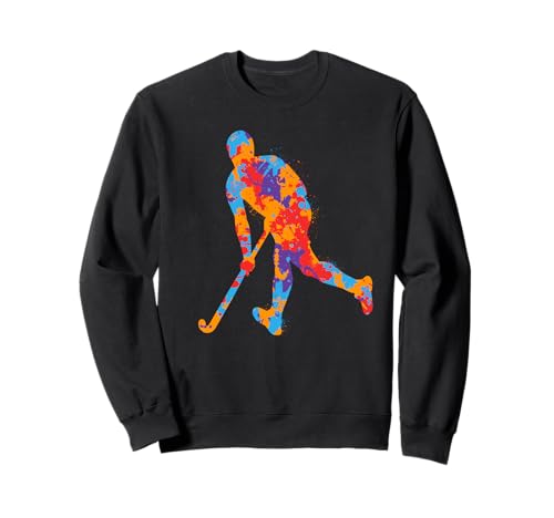 Feldhockey Bunter Hockeyspieler Kinder Hockey Jungen Sweatshirt von Feldhockey Hockey und Hockeyspieler Designs