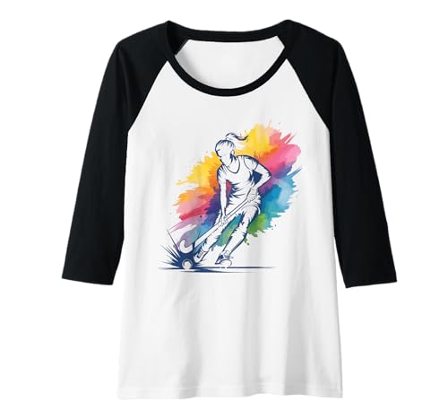 Damen Feldhockey Spielerin Damen Zubehör Feldhockey Raglan Damen Feldhockey Spielerin Damen Zubehör Feldhockey Raglan von Feldhockey Spieler Mädchen Geschenk Feldhockey