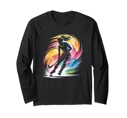 Feldhockey Spielerin Damen Zubehör Feldhockey Langarmshirt Feldhockey Spielerin Damen Zubehör Feldhockey Langarmshirt von Feldhockey Spieler Mädchen Geschenk Feldhockey