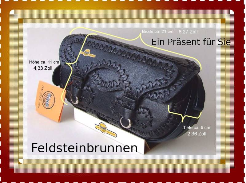 Lederschultertasche Kleine Schultertasche Aus Echtem Leder von Feldsteinbrunnen2