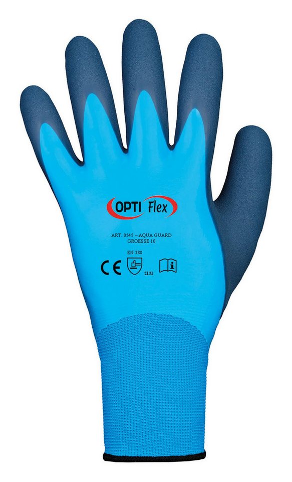 Feldtmann Arbeitshandschuhe Strickhandschuh AquaGuard Latex Größe 9 von Feldtmann