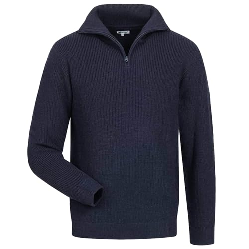 Feldtmann Unisex Troyer Pullover Hummel - Original Hamburger Troyer mit 50% Wolle in Marine Größe 3XL von Feldtmann