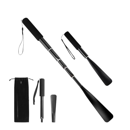 Schuhanzieher Lang, Teleskopisch 34–85 cm, Ausziehbarer Schuhlöffel, Schuhlöffel Lang Kunststoff mit Metall Griff für Kinder Senioren Herren Dam von Felenny