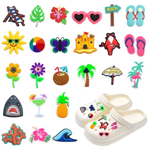 Feliciay 24 Stück Schuh Charms,Schuh Anstecker,PVC Shoe Charms Crocs Stecker Sticker,DIY Geschenk Verzierung Knöpfe Schuh Anstecker Dekoration, Crocs Pins Schuhanstecker von Feliciay