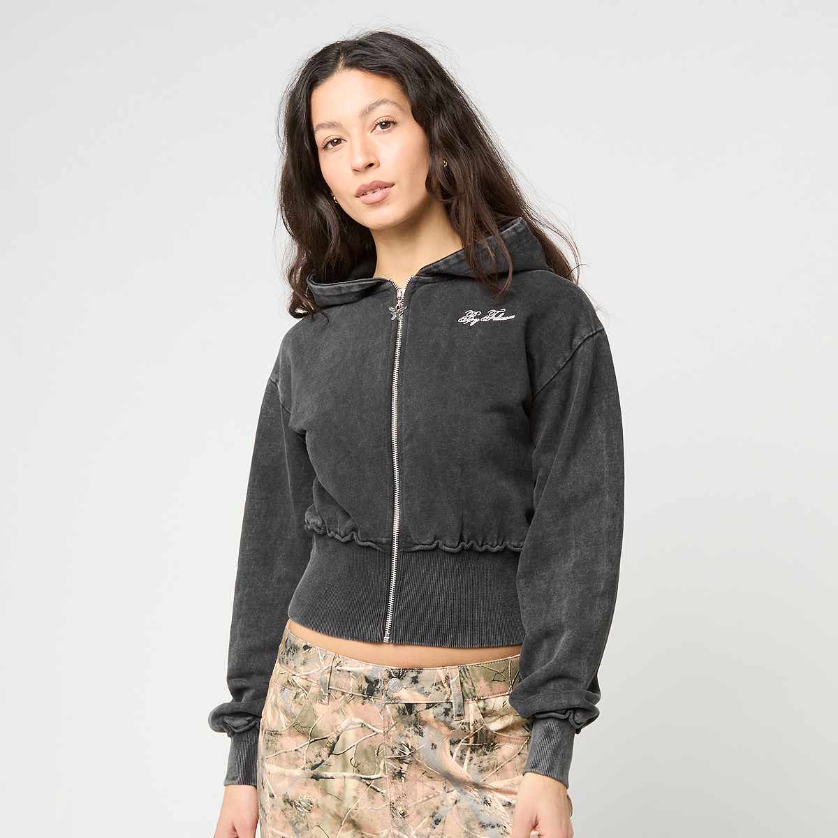 Washed cropped Sweat Jacket von Felicious