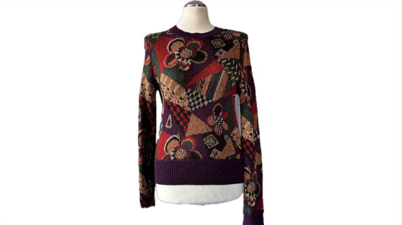 80S Missoni Vintage Missoni Pullover Wolle Mustermix von FelicitasEnkel