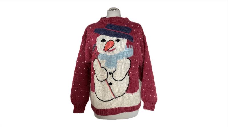Handgestrickter Schneemann Pullover Unikat von FelicitasEnkel