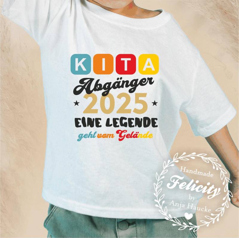 Einschulung, Kita Abgänger 2025 Legende + Name, Kinder T-Shirt, Kindergarten, Abschluss-Shirt, Endlich Schule Name Auf Dem Rücken von FelicityVonAnja