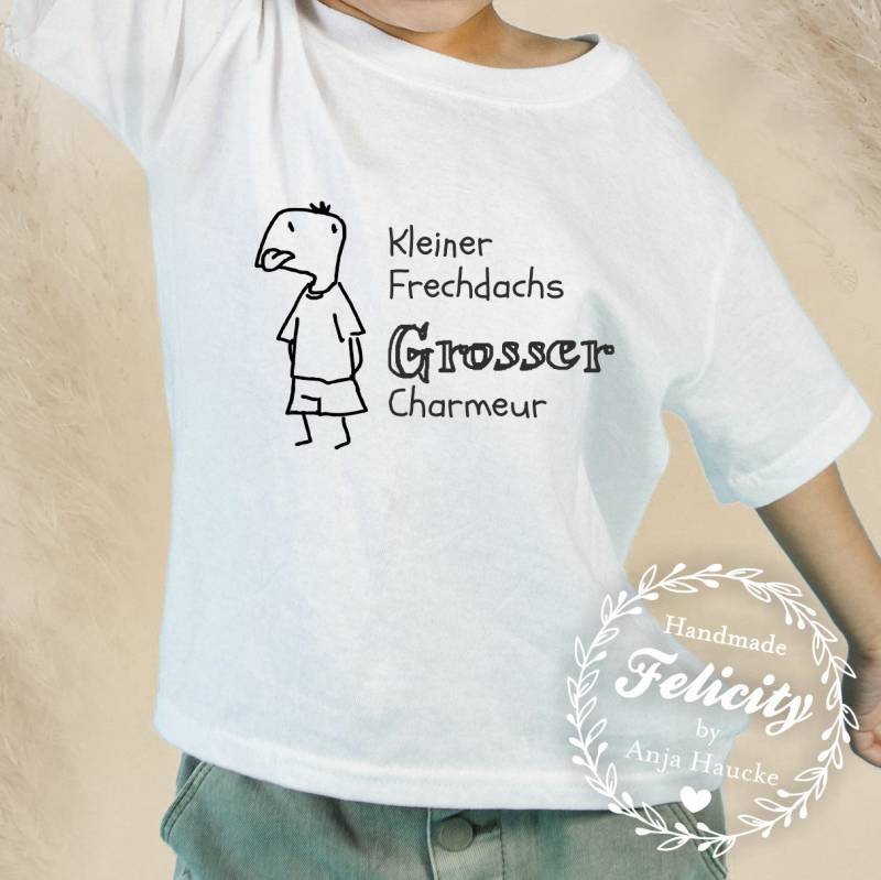 Kleiner Frechdachs - Großer Charmeur, Kinder T-Shirt von FelicityVonAnja