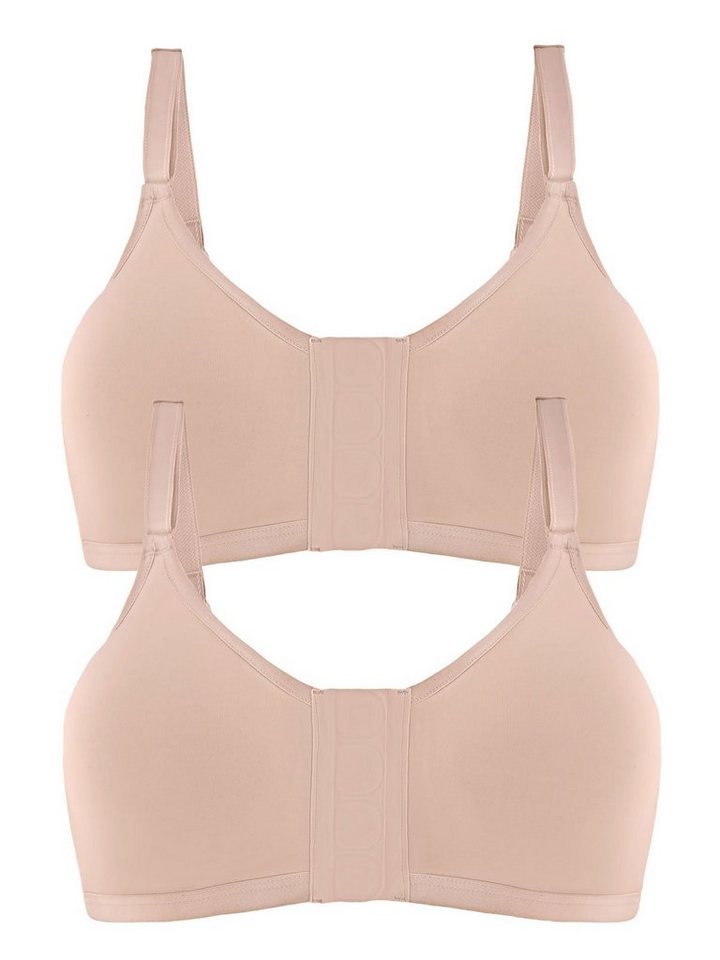 Felina Set: Bügelloser BH 2er Pack Vorderverschluss-BH ohne Bügel Beyond Bas (Spar-Set, 2-tlg) - von Felina