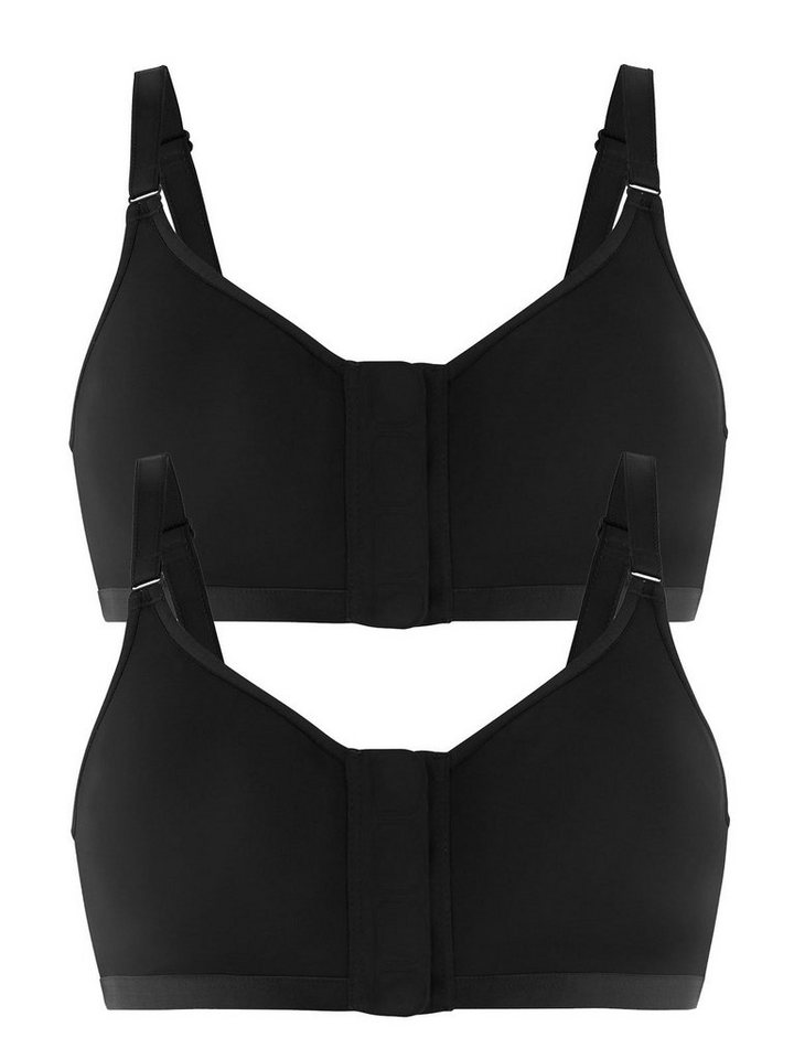 Felina Set: Bügelloser BH 2er Pack Vorderverschluss-BH ohne Bügel Beyond Bas (Spar-Set, 2-tlg) - von Felina