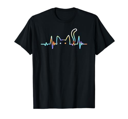 Katze Herzschlag Cute Kitten Kitty Pulse Frauen Mädchen Kinder Männer T-Shirt Katze Herzschlag Cute Kitten Kitty Pulse Frauen Mädchen Kinder Männer T-Shirt von Feline Animal Friends Apparel for Cat Enthusiasts