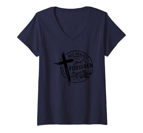 Damen Entschuldigung, ich Bin spät dran, Meine Katze saß auf Mir T-Shirt mit V-Ausschnitt Damen Entschuldigung, ich Bin spät dran, Meine Katze saß auf Mir T-Shirt mit V-Ausschnitt von Feline Enthusiast Humor Cats Fun