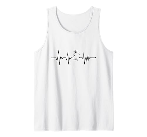 Herren Herzschlag Katzenliebhaber-Silhouette niedlich Tank Top Herren Herzschlag Katzenliebhaber-Silhouette niedlich Tank Top von Feline Lovers Gift Shirts
