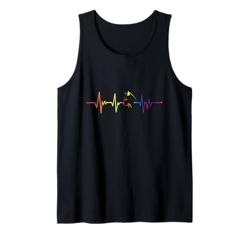 Herren Herzschlag Katzenliebhaber-Silhouette niedlich Tank Top Herren Herzschlag Katzenliebhaber-Silhouette niedlich Tank Top von Feline Lovers Gift Shirts