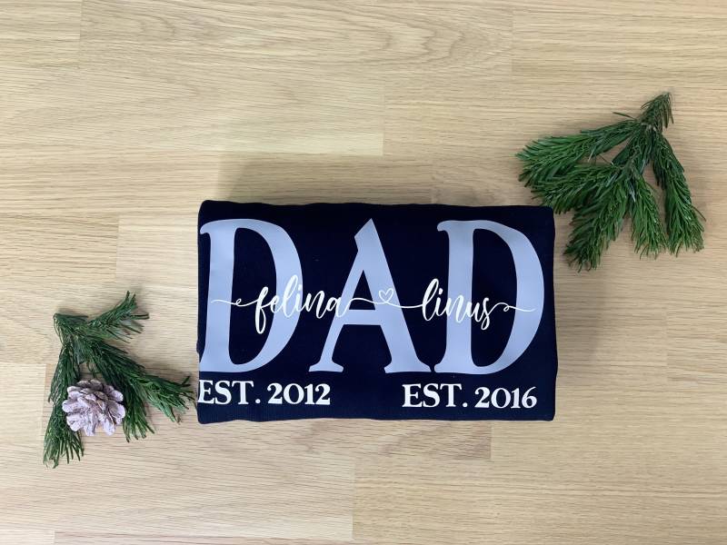 Dad Shirt/Personalisiertes Vater T-Shirt Geschenk Papa Vatertag Familien Schwarz Xs-5Xl von FelinusDruck