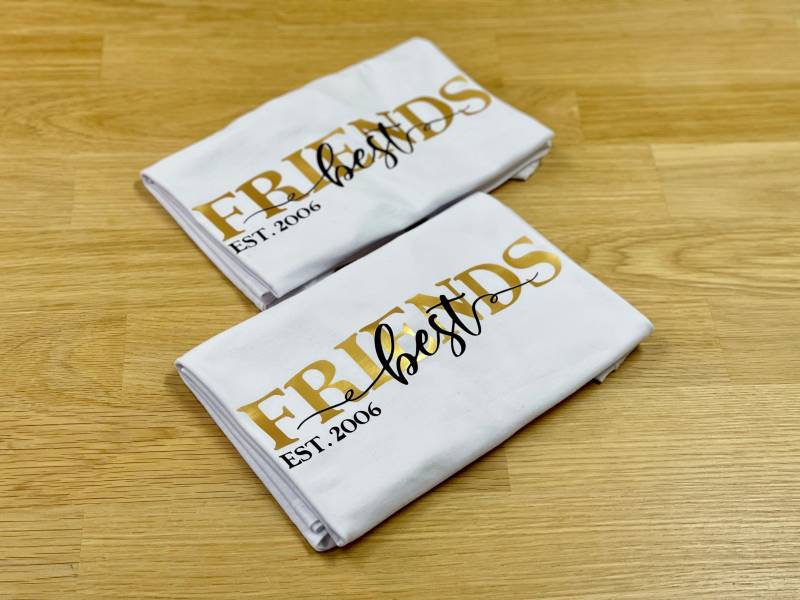 Friends 2Er Shirt-Set/Personalisierte Friends T-Shirts Geschenk Bff/ Abf Bf Freunde Shirts Für Beste Freunde/ Weiß von FelinusDruck