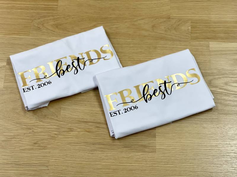Friends 2Er Shirt-Set/Personalisierte Friends T-Shirts Geschenk Bff/ Abf Bf Shirts Für Beste Freunde/ Weiß von FelinusDruck
