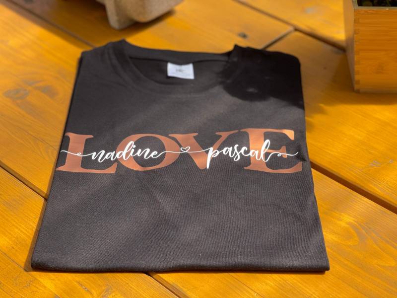 Love Shirt/Jahrestag Hochzeitstag Freundin Personalisierte Paar T-Shirts Geschenk Boyfriend Girlfriend Bff von FelinusDruck