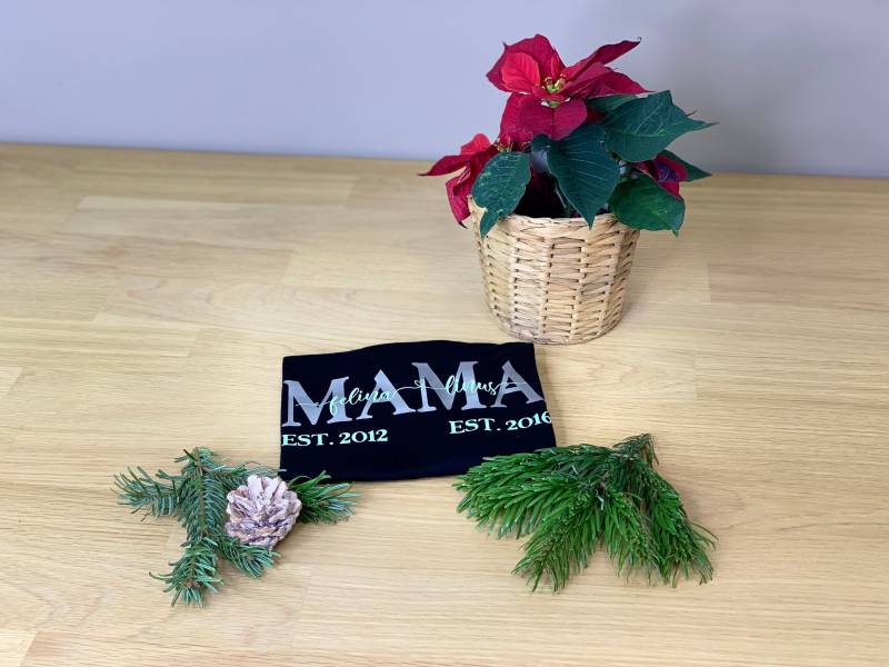 Mama Shirt/Personalisiertes Mutter T-Shirt Geschenk Mama Muttertag Familien Schwarz Xs-5Xl von FelinusDruck