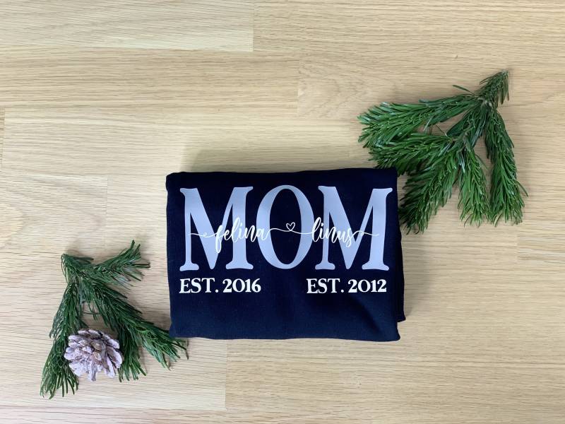 Mom Shirt/Personalisiertes Mutter T-Shirt Geschenk Mama Familien Muttertag Schwarz Xs-5Xl von FelinusDruck
