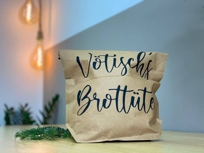 Personalisierte Kühltasche Lunch Bag Aus Kraftpapier/Wiederverwendbar Snack-Bag Pausenbrot Lunchbox Brotbeutel Mittag Bio von FelinusDruck
