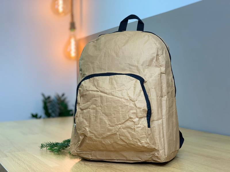 Rucksack Aus Kraftpapier/Personalisierbar Bedruckbar Wiederverwendbar Reißverschluss /Gepolsterte Riemen Picknick Shopper Bio von FelinusDruck