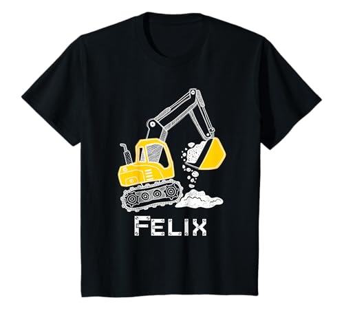Kinder Bagger Vorname Felix Junge Personalisiert Geschenk T-Shirt Kinder Bagger Vorname Felix Junge Personalisiert Geschenk T-Shirt von Felix Bagger Name Geschenk