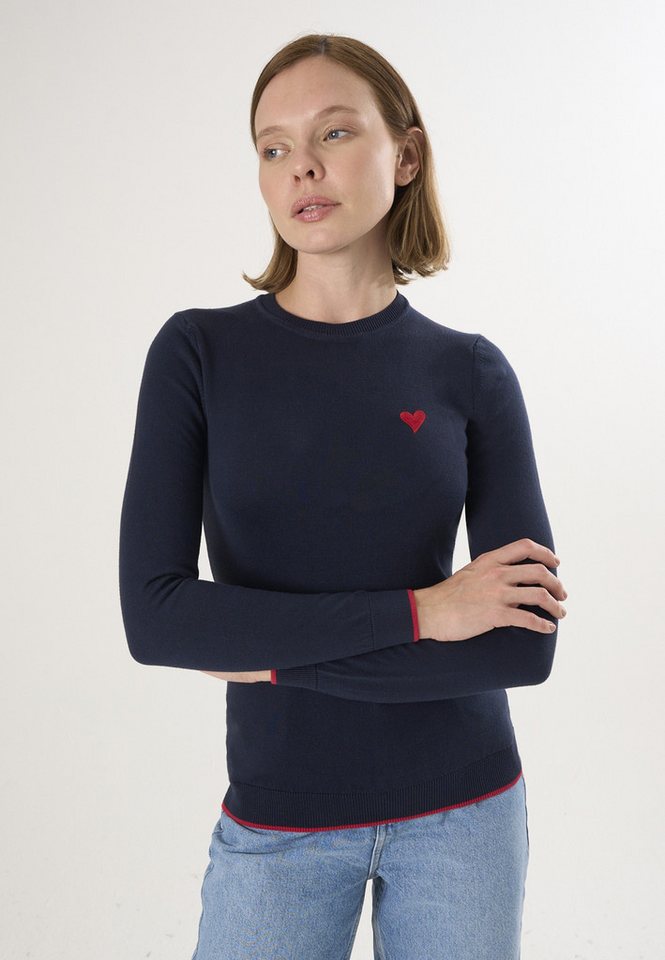 Felix Hardy Rundhalspullover Strickpullover mit Rundhalsausschnitt von Felix Hardy