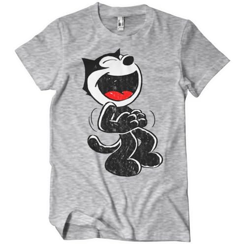 Felix the Cat Offizielles Lizenzprodukt Hand Drawn Herren-T-Shirt (Heather Gray), XX-Large von Felix the Cat