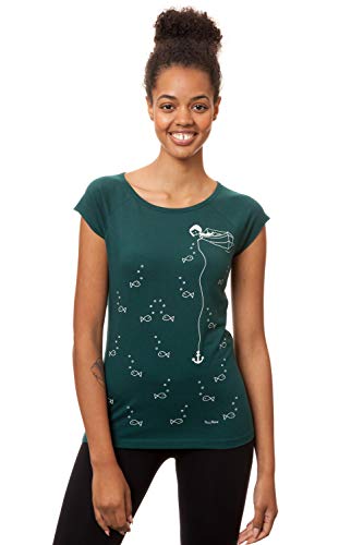 FellHerz Damen T-Shirt Ankermädchen Petrol Bio Fair, Türkis, L FellHerz Damen T-Shirt Ankermädchen Petrol Bio Fair, Türkis, L von FellHerz