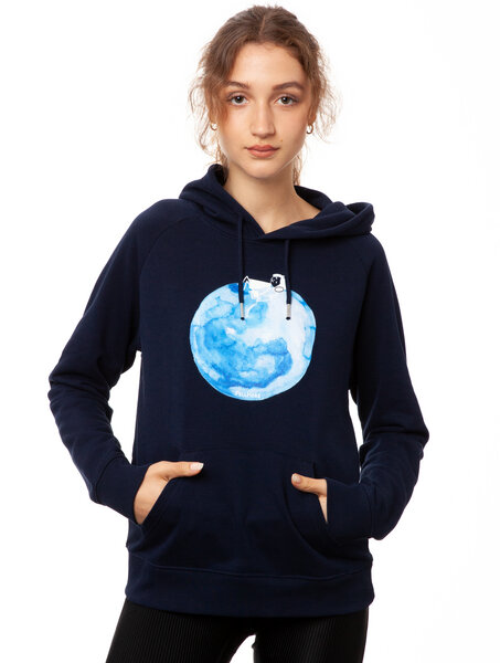 FellHerz Damen Hoodie Moon Girl navy, Bio Fair und Vegan von FellHerz