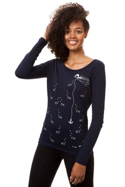 FellHerz Damen Longsleeve Ankermädl Bio Fair von FellHerz