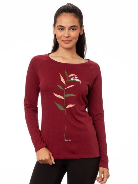 FellHerz Damen Raglan Longsleeve Booklover chestnut Bio Fair Vegan von FellHerz