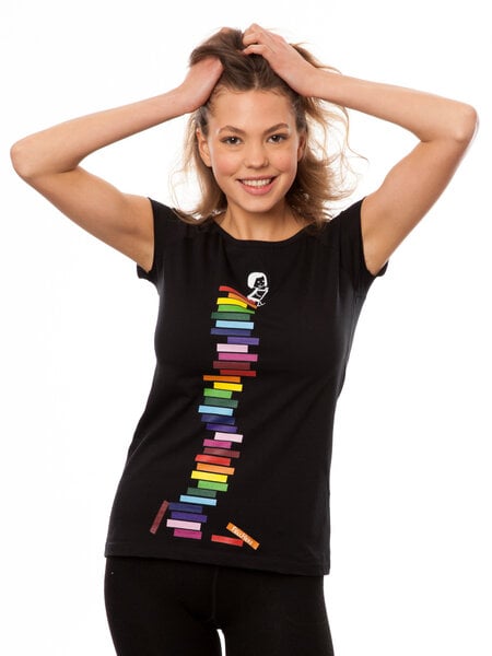 FellHerz Damen T-Shirt Books Girl Bio Fair von FellHerz