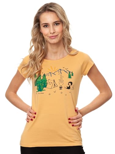 FellHerz Damen T-Shirt Camping Girl Cap Sleeve Clay, Größe XS, Bio, Fair und Vegan FellHerz Damen T-Shirt Camping Girl Cap Sleeve Clay, Größe XS, Bio, Fair und Vegan von FellHerz