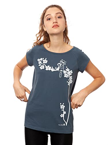 FellHerz Damen T-Shirt Catlove Bio Fair und Vegan (Thundercloud, M) von FellHerz