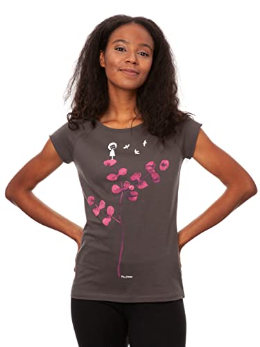 FellHerz Damen T-Shirt Eukalyptusmädchen Cap Sleeve Dark Grey Bio, Fair und Vegan FellHerz Damen T-Shirt Eukalyptusmädchen Cap Sleeve Dark Grey Bio, Fair und Vegan von FellHerz