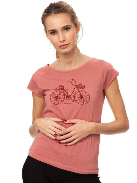 FellHerz Damen T-Shirt Fahrrad-Mädchen Bio & Fair & Vegan von FellHerz