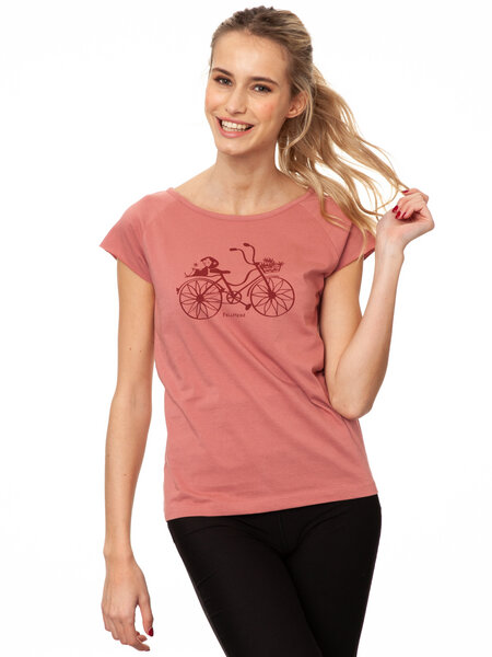 FellHerz Damen T-Shirt Fahrrad-Mädchen Bio & Fair & Vegan von FellHerz