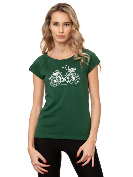 FellHerz Damen T-Shirt Fahrrad-Mädchen Bio & Fair & Vegan von FellHerz