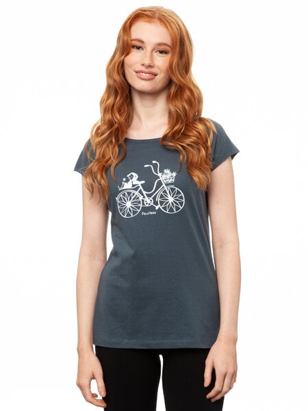 FellHerz Damen T-Shirt Fahrrad-Mädchen Bio & Fair & Vegan von FellHerz