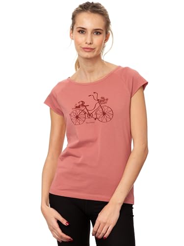 FellHerz Damen T-Shirt Fahrrad-Mädchen Cap Sleeve Dusty Rose, Größe S, Bio, Fair und Vegan FellHerz Damen T-Shirt Fahrrad-Mädchen Cap Sleeve Dusty Rose, Größe S, Bio, Fair und Vegan von FellHerz