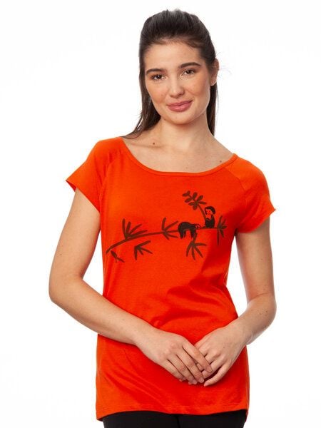 FellHerz Damen T-Shirt Faultier koi orange bio, fair & vegan von FellHerz