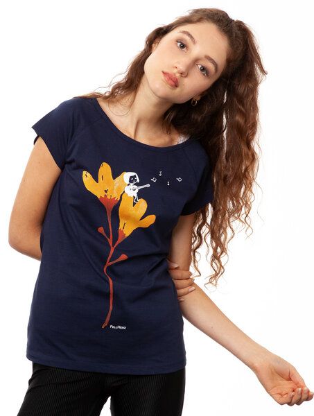 FellHerz Damen T-Shirt Gitarrenmädchen Bio Fair von FellHerz