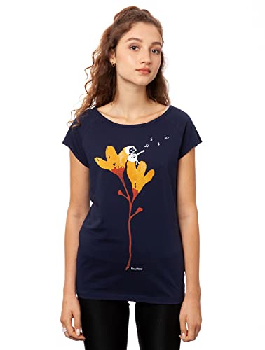 FellHerz Damen T-Shirt Gitarrenmädchen Midnight Bio Fair und Vegan (L) von FellHerz