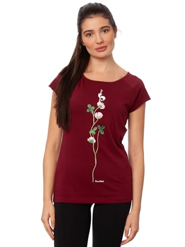 FellHerz Damen T-Shirt Glücksklee Cap Sleeve Ruby Bio, Fair und Vegan FellHerz Damen T-Shirt Glücksklee Cap Sleeve Ruby Bio, Fair und Vegan von FellHerz