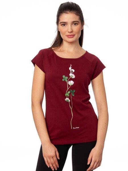 FellHerz Damen T-Shirt Glücksklee ruby Bio & Fair & Vegan FellHerz Damen T-Shirt Glücksklee ruby Bio & Fair & Vegan von FellHerz