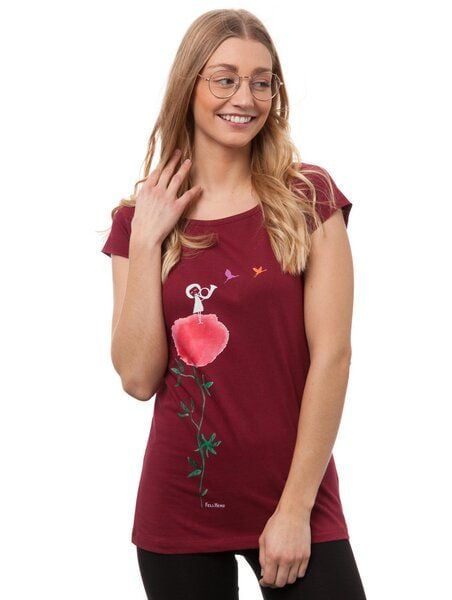 FellHerz Damen T-Shirt Kranichzug Bio & Fair & Vegan von FellHerz